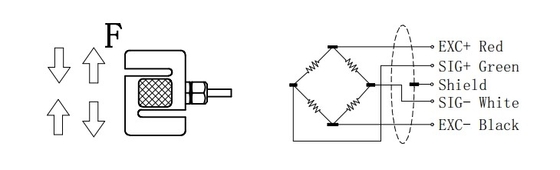 Ανοξείδωτο ατσάλι τύπου S Load Cell 50-2000N 15v Tensil Compressive Transducer